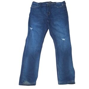 DCC‎ JEANS Women Slim Fit Dark Wash Distressed Denim Jeans